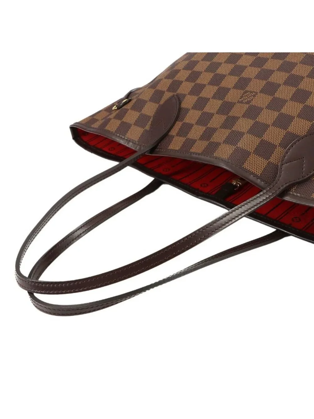 Louis Vuitton Damier Neverfull MM Tote Ebene Cerise Brown